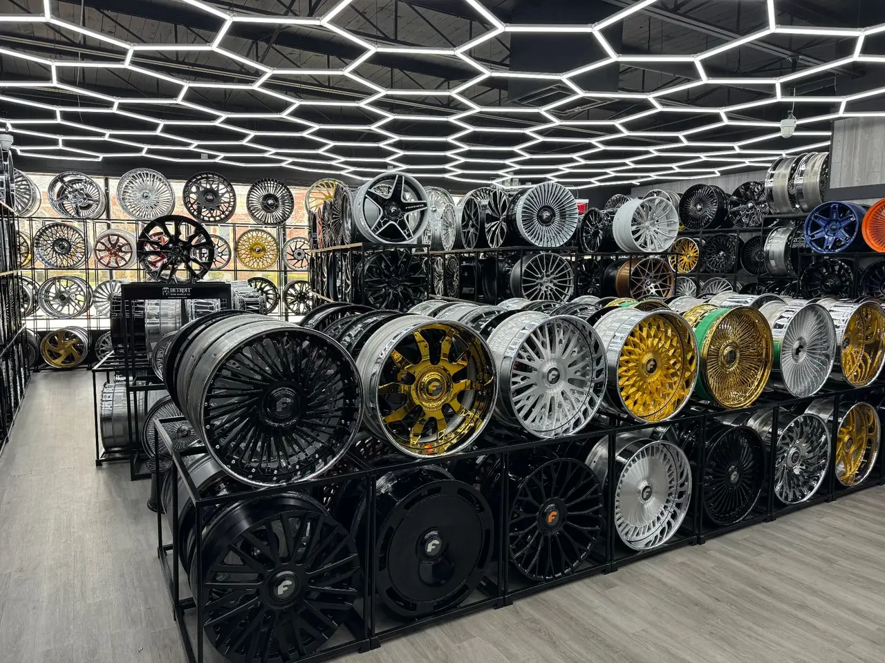 Premium Forgiato wheel showroom at Utica Auto Spa